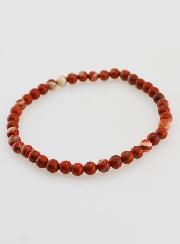 Bracelet en Pierre Naturelle de Jaspe Rouge - 4mm