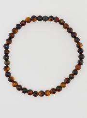 Bracelet en Pierre Naturelle Oeil de Tigre, Faucon & Taureau - 4mm