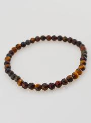 Bracelet en Pierre Naturelle Oeil de Tigre, Faucon & Taureau - 4mm