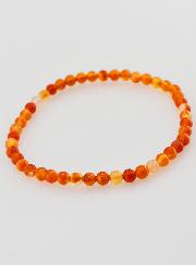 Bracelet en Pierre Naturelle de Cornaline - 4mm