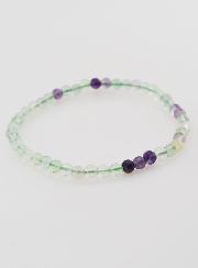 Bracelet en Pierre Naturelle de Fluorite Multicolore - 4mm