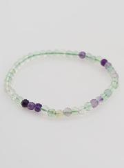 Bracelet en Pierre Naturelle de Fluorite Multicolore - 4mm