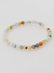 Bracelet en Pierre Naturelle d'Amazonite Multicolore - 4mm
