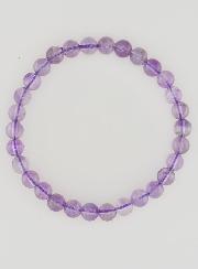 Bracelet en Pierres Naturelles d'Améthyste - 6mm