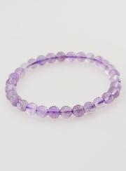 Bracelet en Pierres Naturelles d'Améthyste - 6mm
