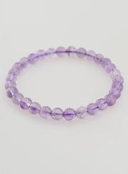 Bracelet en Pierres Naturelles d'Améthyste - 6mm