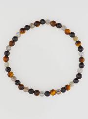 Bracelet en Pierre Naturelle Tourmaline, Oeil de Tigre et Labradorite - 4 mm