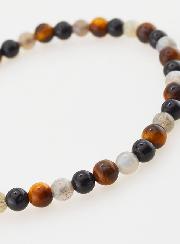 Bracelet en Pierre Naturelle Tourmaline, Oeil de Tigre et Labradorite - 4 mm