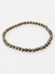 Bracelet en Pierre Naturelle de Pyrite - 4mm