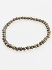 Bracelet en Pierre Naturelle de Pyrite - 4mm