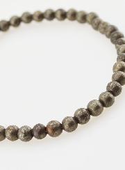 Bracelet en Pierre Naturelle de Pyrite - 4mm