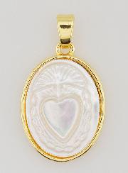 Médaille en Nacre - Coeur Sacré 20mm