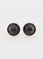 Boucles d'Oreilles Puces - Larvikite 10mm