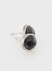 Boucles d'Oreilles Puces - Larvikite 10mm