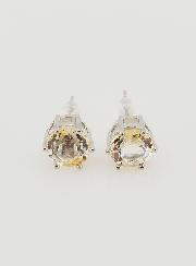 Boucles d'Oreilles Solitaire - Citrine Naturelle AA 8mm