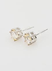 Boucles d'Oreilles Solitaire - Citrine Naturelle AA 8mm