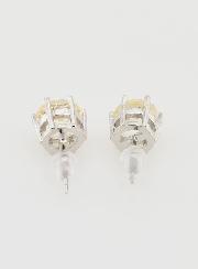 Boucles d'Oreilles Solitaire - Citrine Naturelle AA 8mm