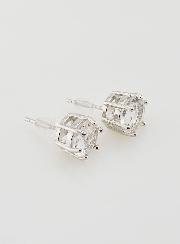 Boucles d'Oreilles Solitaire - Cristal de Roche AA