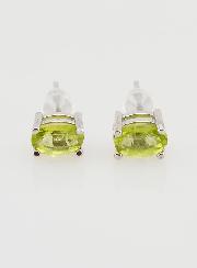 Boucles d'Oreilles Solitaire - Péridot AA