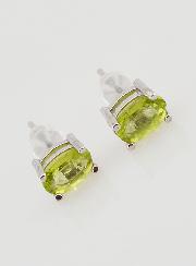 Boucles d'Oreilles Solitaire - Péridot AA