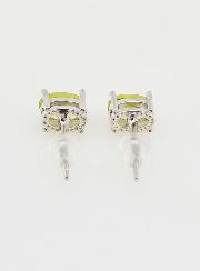 Boucles d'Oreilles Solitaire - Péridot AA
