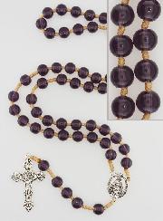Chapelet Cristal Médaille Miraculeuse - Améthyste