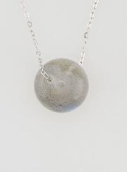 Collier Chaîne en Argent Massif & Labradorite