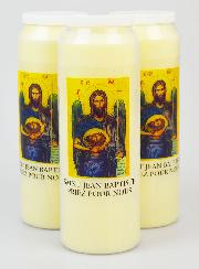 Lot de 3 Bougies de Neuvaine Saint Jean-Baptiste - 17.5cm