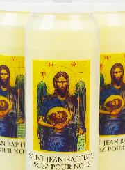 Lot de 3 Bougies de Neuvaine Saint Jean-Baptiste - 17.5cm