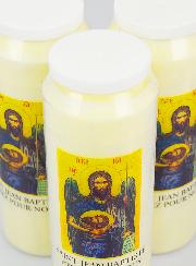 Lot de 3 Bougies de Neuvaine Saint Jean-Baptiste - 17.5cm