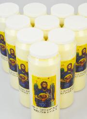 Lot de 10 Bougies de Neuvaine Saint Jean-Baptiste - 17.5cm