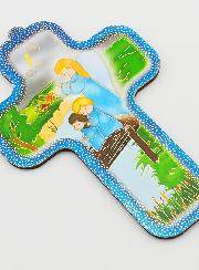 Croix Enfant en Bois - Ange Gardien & Enfants