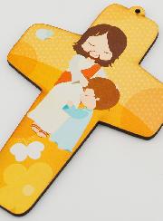 Croix Enfant Jésus Christ Bénédiction & Enfant - Orange