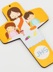 Croix Enfant Jésus Christ & Enfants - Orange