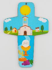 Croix Enfant en Bois - Eglise