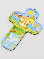 Croix Enfant en Bois - Farandole & Colombe
