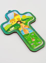 Croix Enfant en Bois - Christ & Enfants