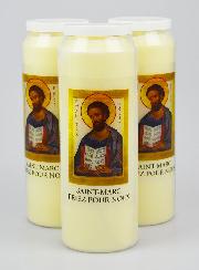 Lot de 3 Bougies de Neuvaine Saint Marc - 17.5cm