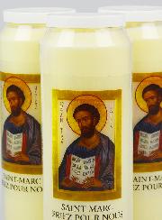 Lot de 3 Bougies de Neuvaine Saint Marc - 17.5cm
