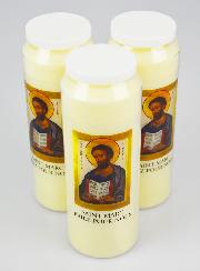 Lot de 3 Bougies de Neuvaine Saint Marc - 17.5cm