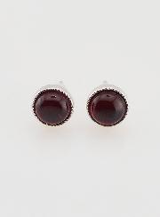 Boucles d'Oreilles Puces - Grenat AA