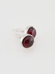 Boucles d'Oreilles Puces - Grenat AA