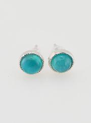 Boucles d'Oreilles Puces - Amazonite AA