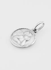 Médaille de Baptême en Argent 12mm - Ange Gardien