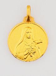 Médaille Sainte Thérèse en Plaqué Or - 16mm