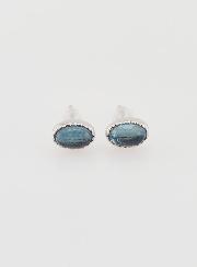 Boucles d'Oreilles Puces - Aigue Marine AA
