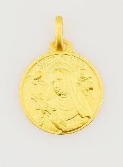 Médaille Sainte Rita en Plaqué Or - 16mm