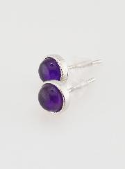 Boucles d'Oreilles Puces - Améthyste Ovale AA