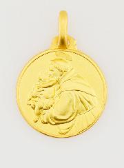 Médaille Saint Antoine en Plaqué Or - 16mm
