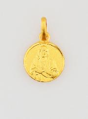 Médaille du Scapulaire en Plaqué Or 18k - 10mm